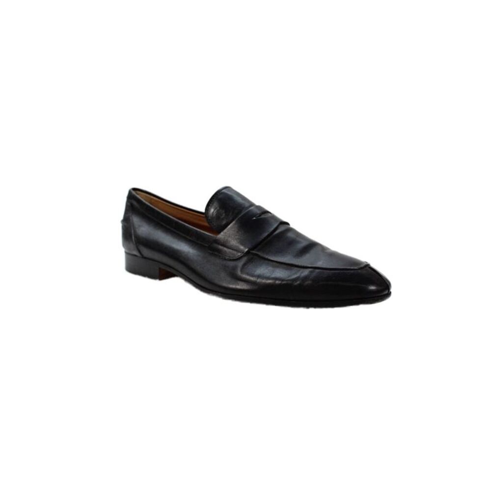 Tods Men's Leather Slip-On Flat Loafers Shoes Black Size 9.5